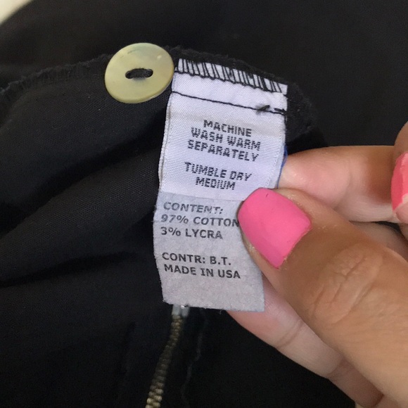 Straight Legged Black Ankle Pant with flat front - Picture 7 of 7